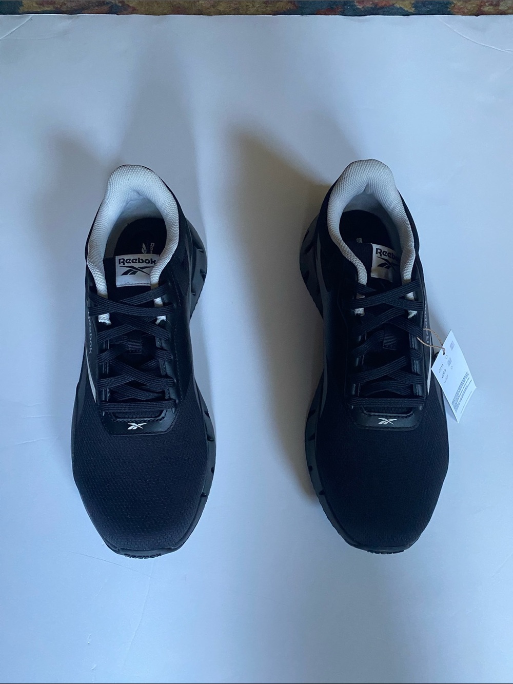 Reebok Black and White Men's Low-Top Sneakers